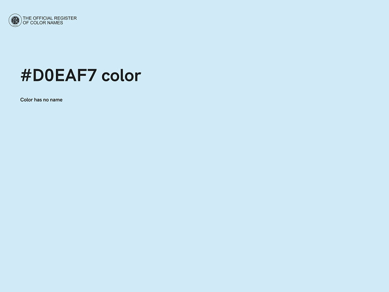 #D0EAF7 color image