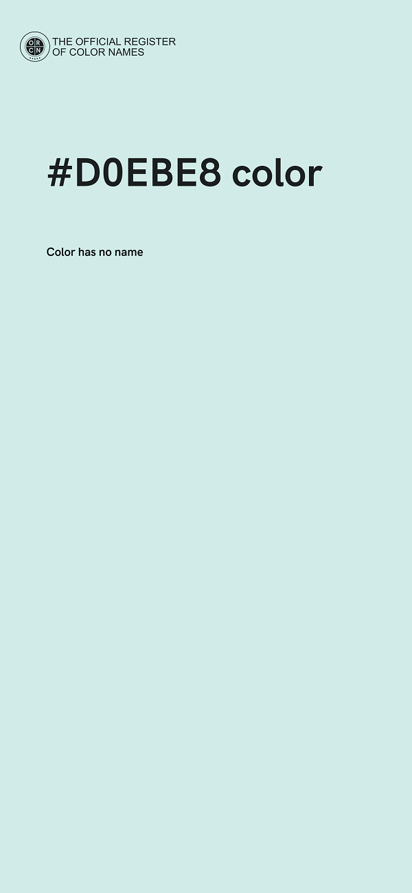 #D0EBE8 color image