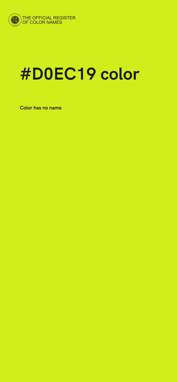 #D0EC19 color image
