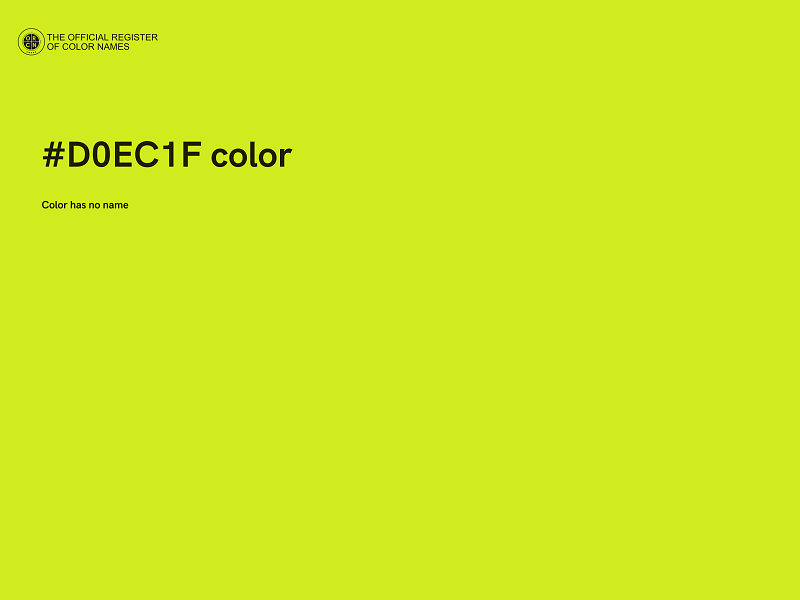 #D0EC1F color image