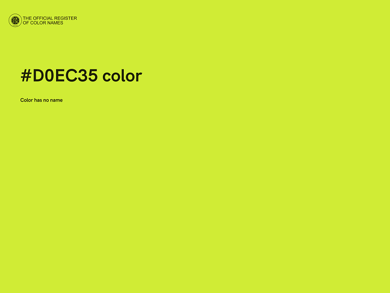 #D0EC35 color image