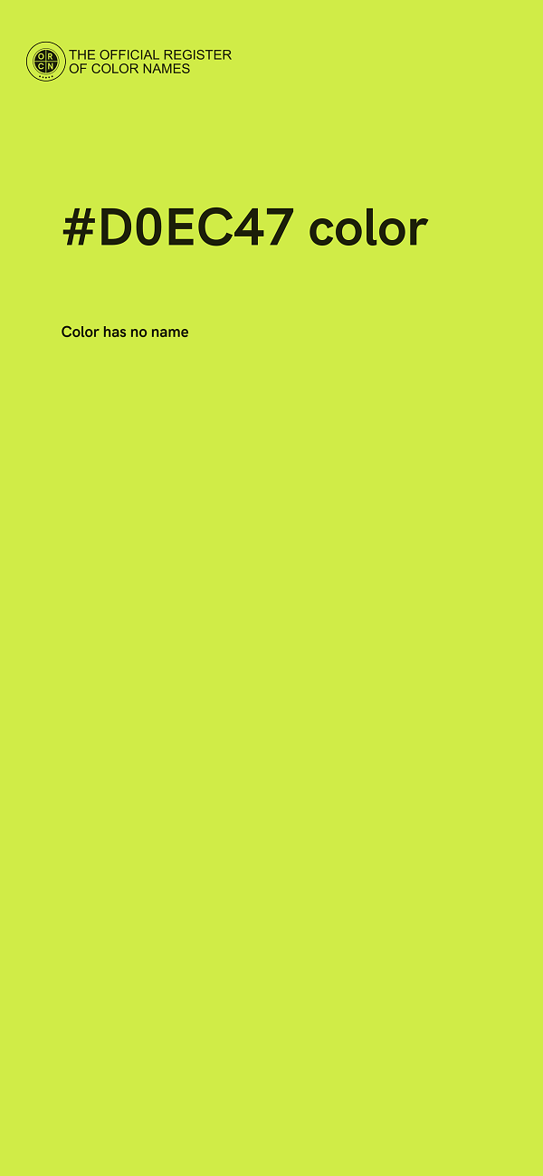 #D0EC47 color image