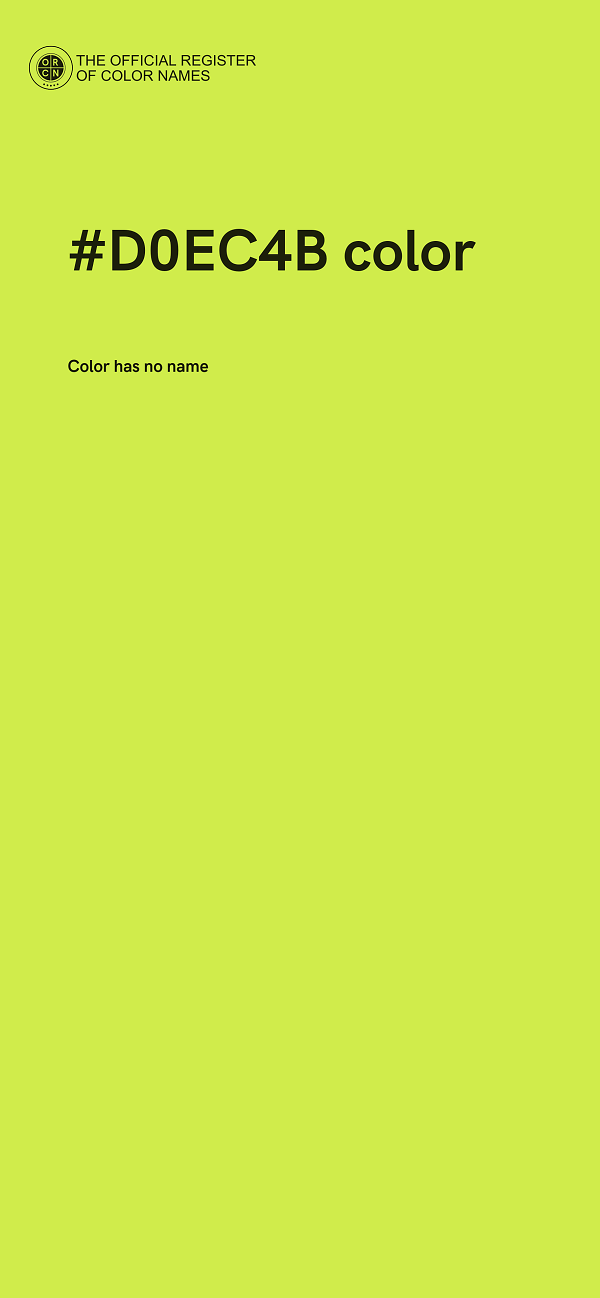 #D0EC4B color image
