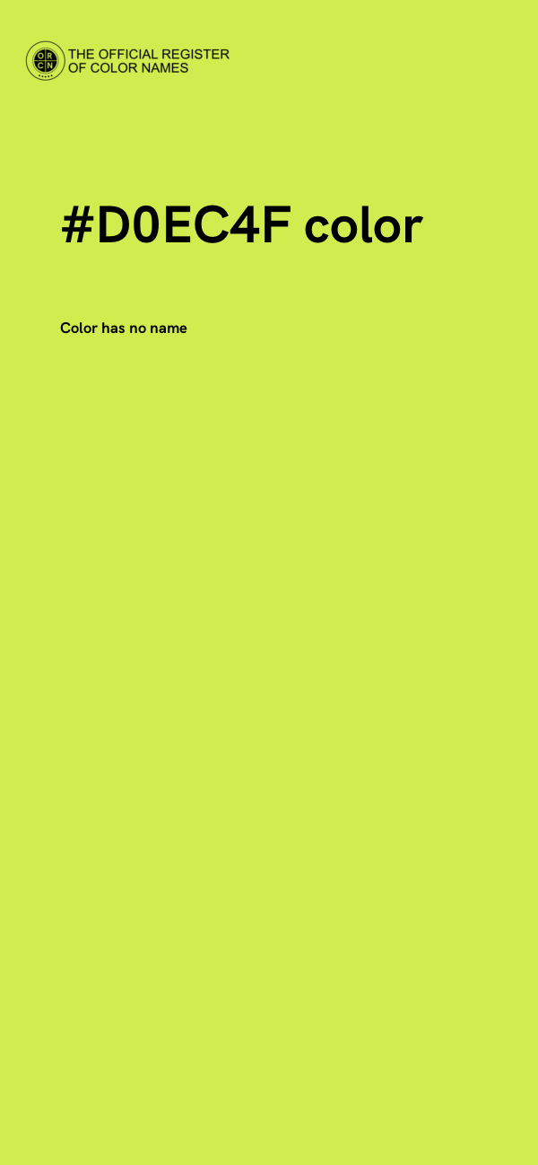 #D0EC4F color image