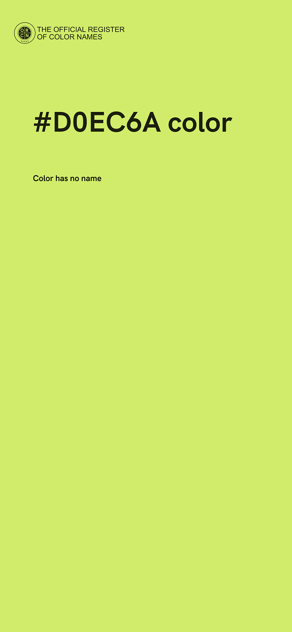 #D0EC6A color image