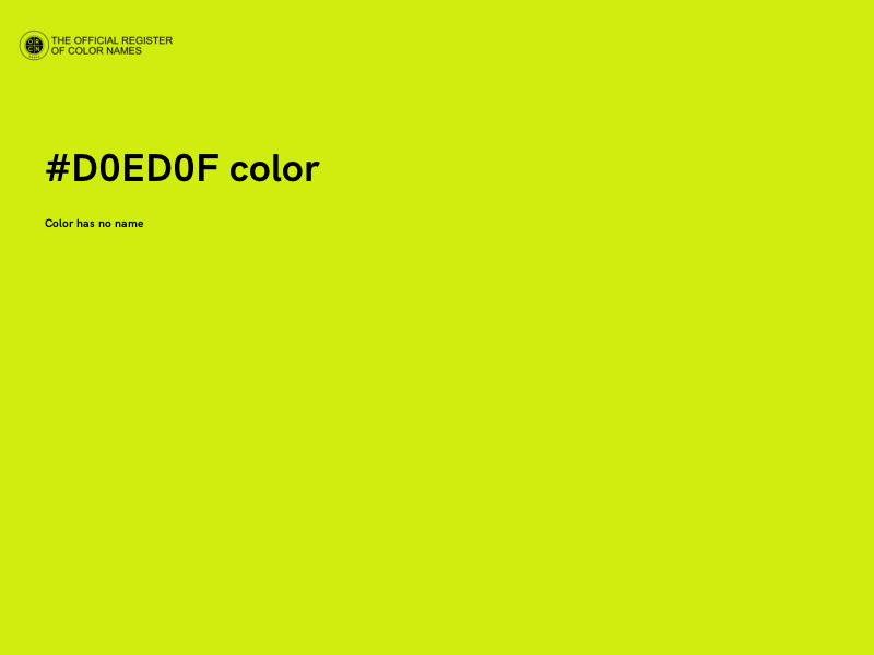 #D0ED0F color image