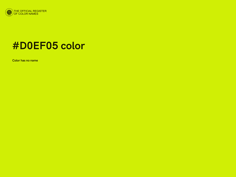 #D0EF05 color image