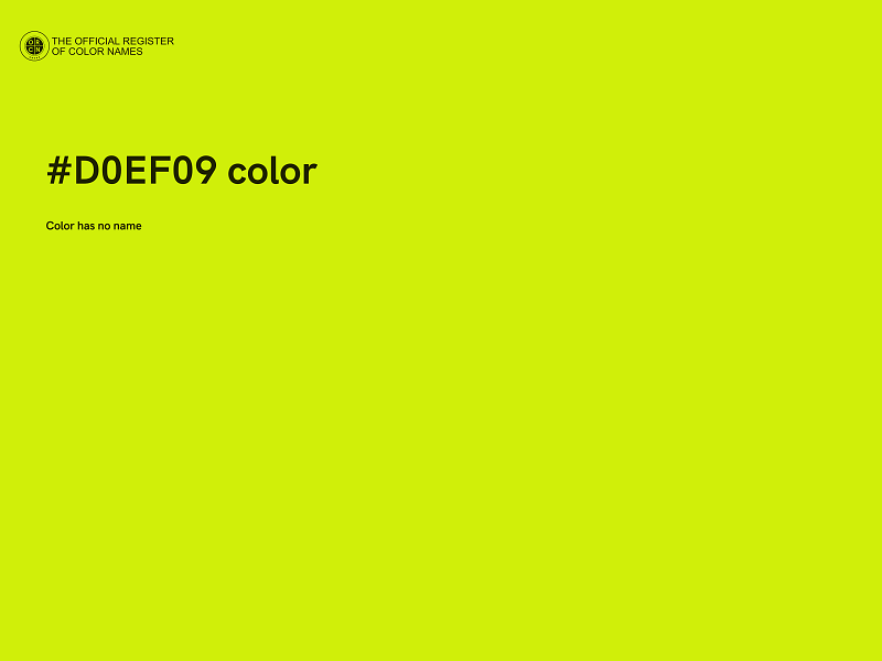 #D0EF09 color image
