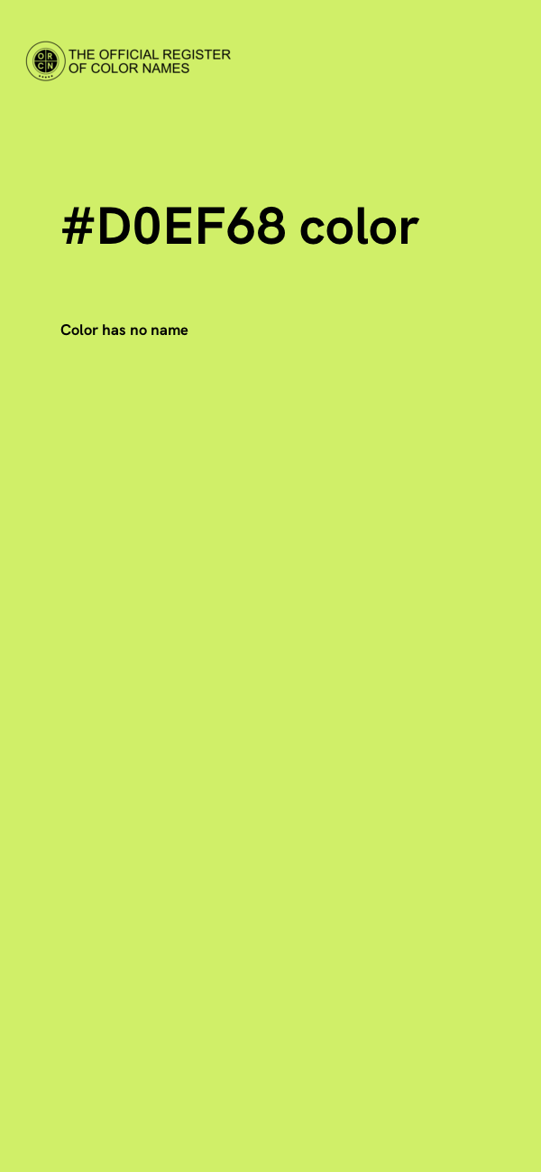 #D0EF68 color image