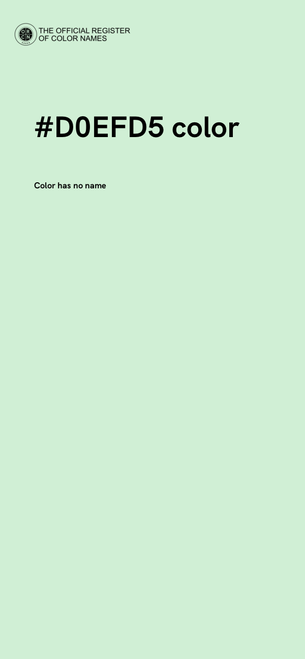#D0EFD5 color image