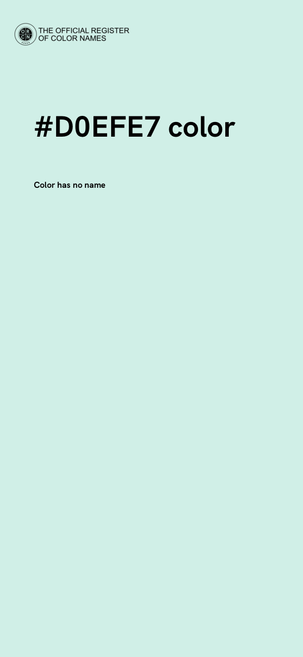 #D0EFE7 color image
