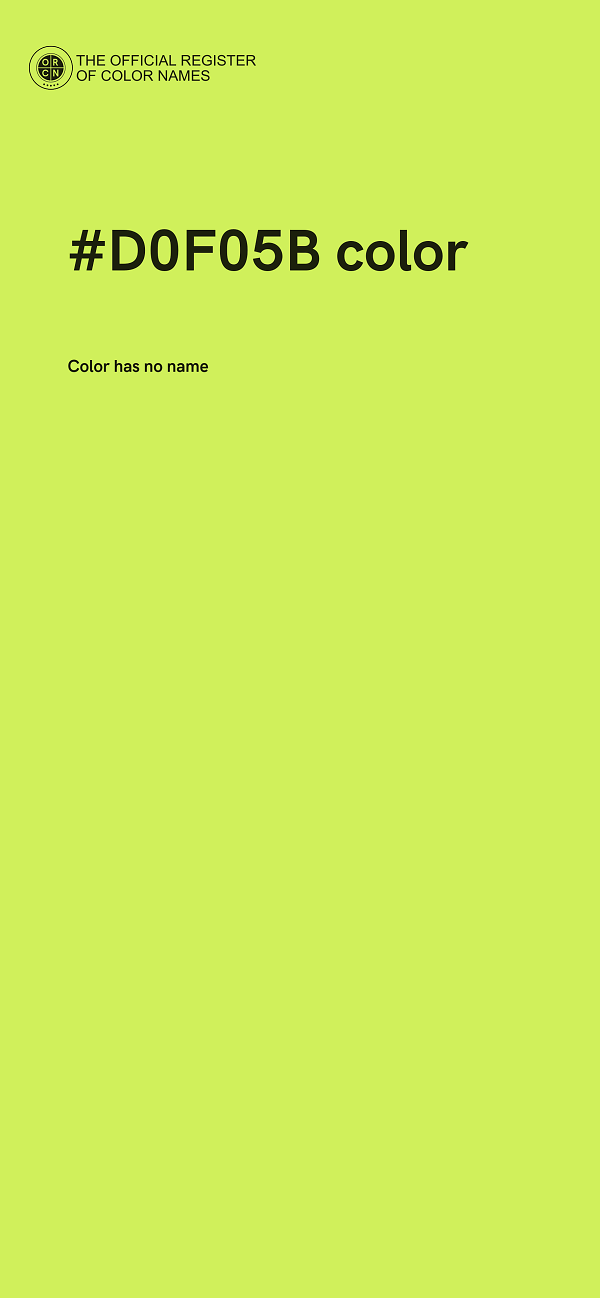 #D0F05B color image