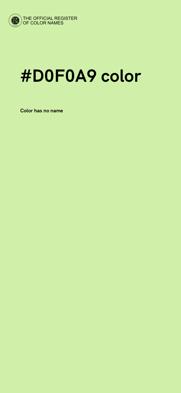 #D0F0A9 color image