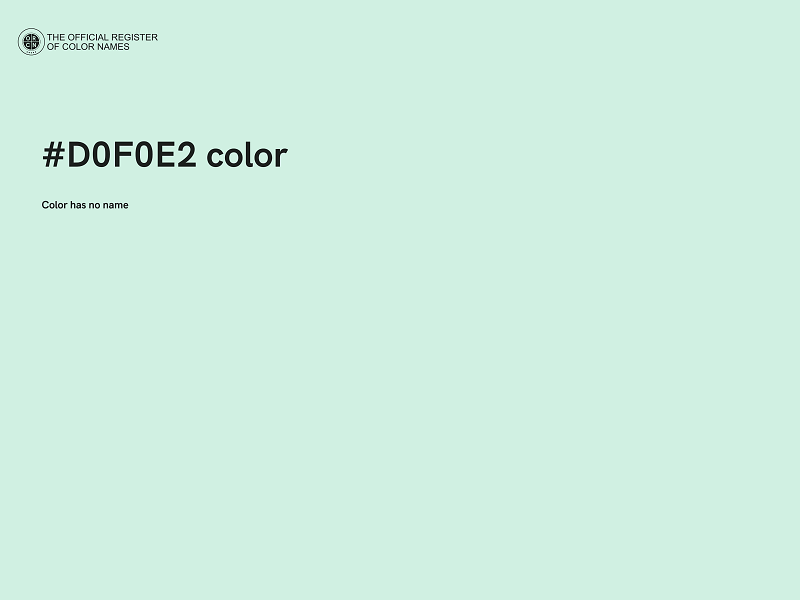 #D0F0E2 color image