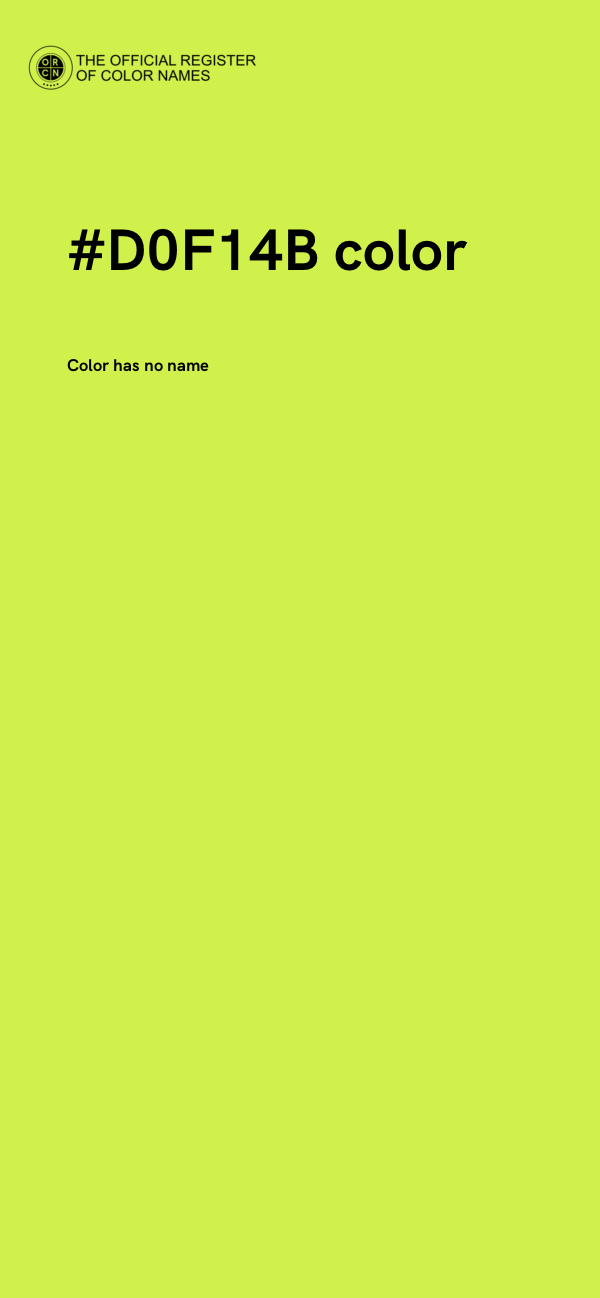 #D0F14B color image