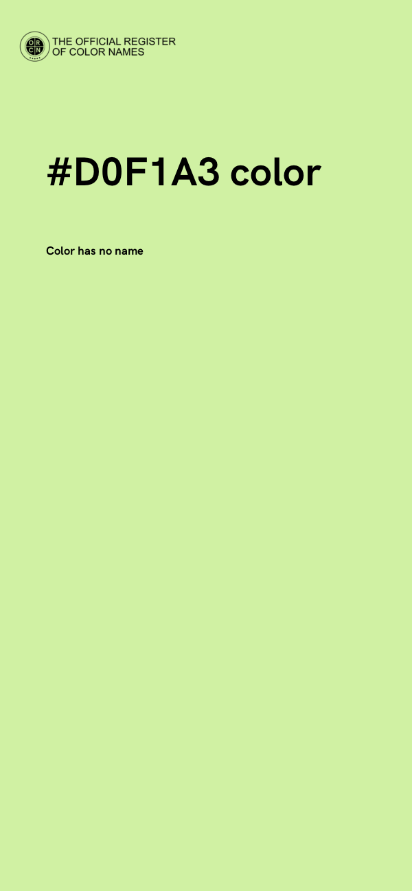 #D0F1A3 color image