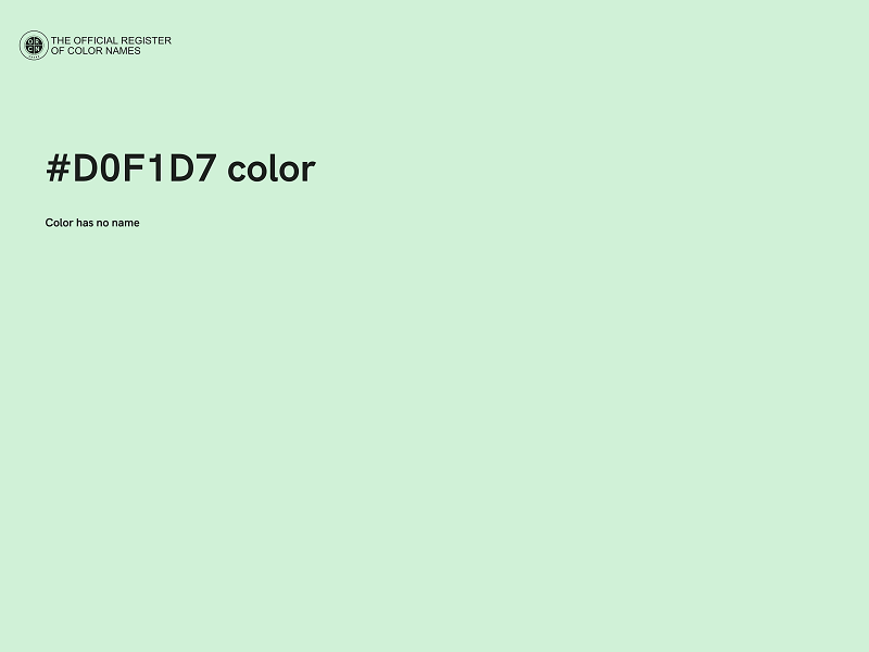 #D0F1D7 color image