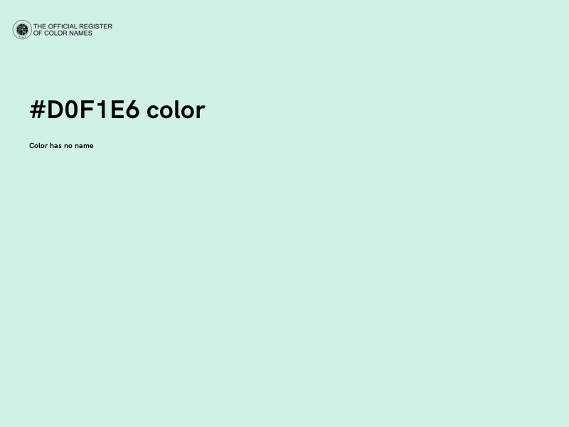 #D0F1E6 color image