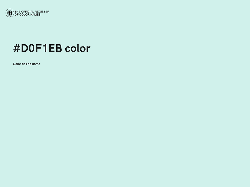 #D0F1EB color image