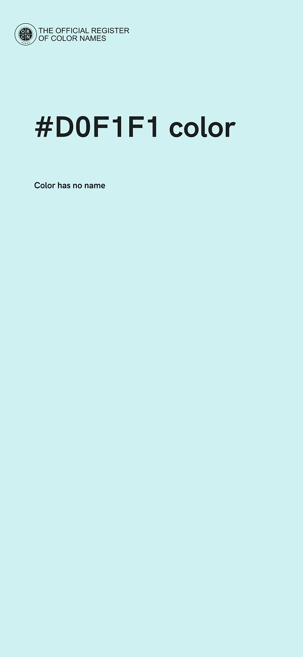 #D0F1F1 color image