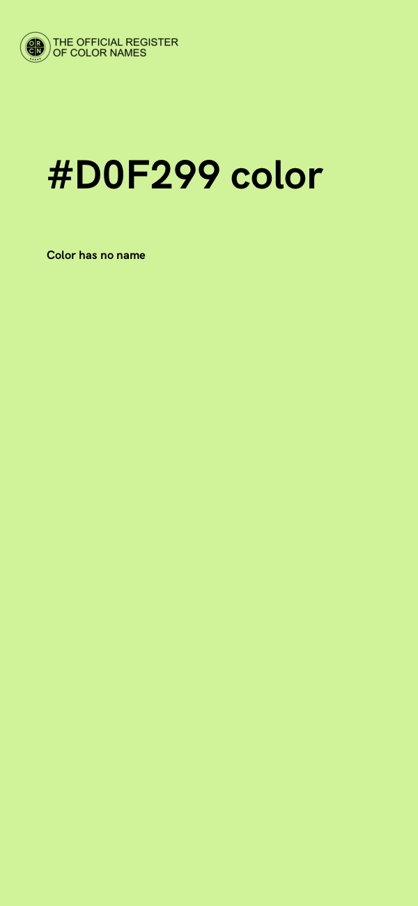 #D0F299 color image
