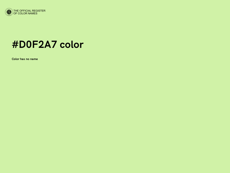 #D0F2A7 color image