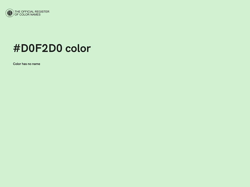 #D0F2D0 color image