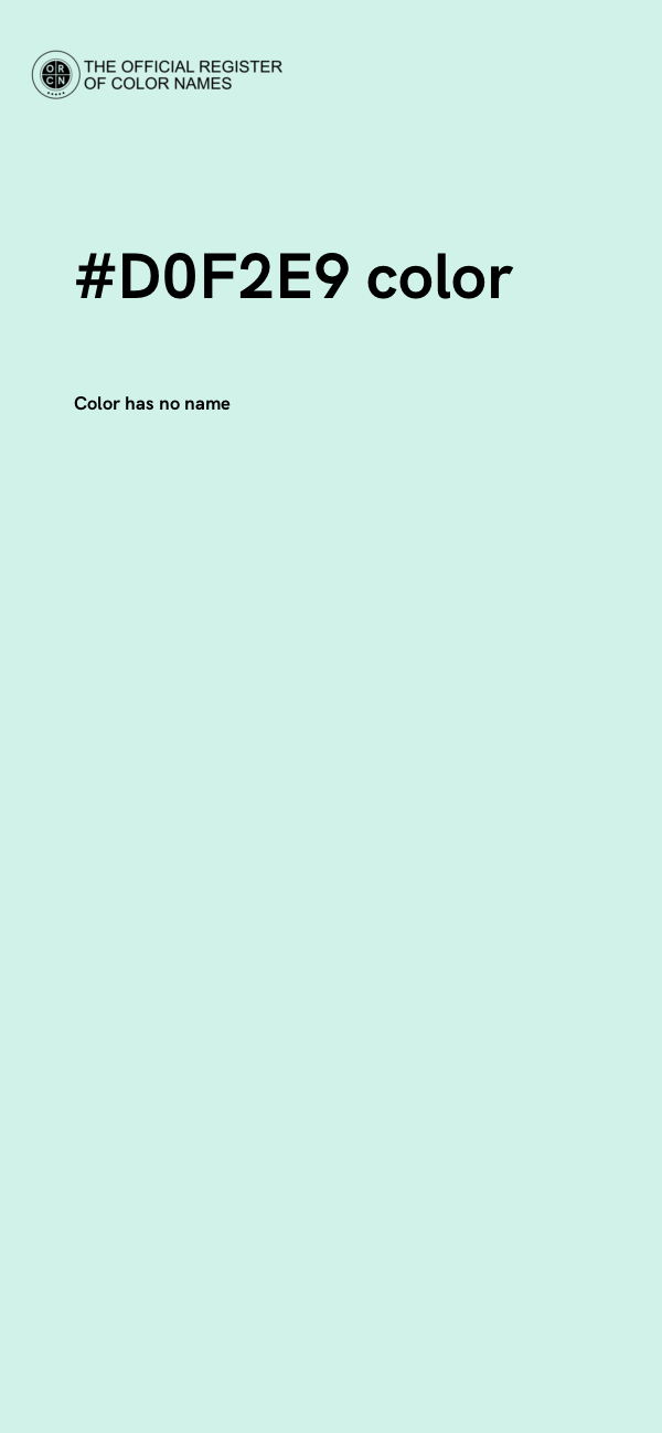 #D0F2E9 color image
