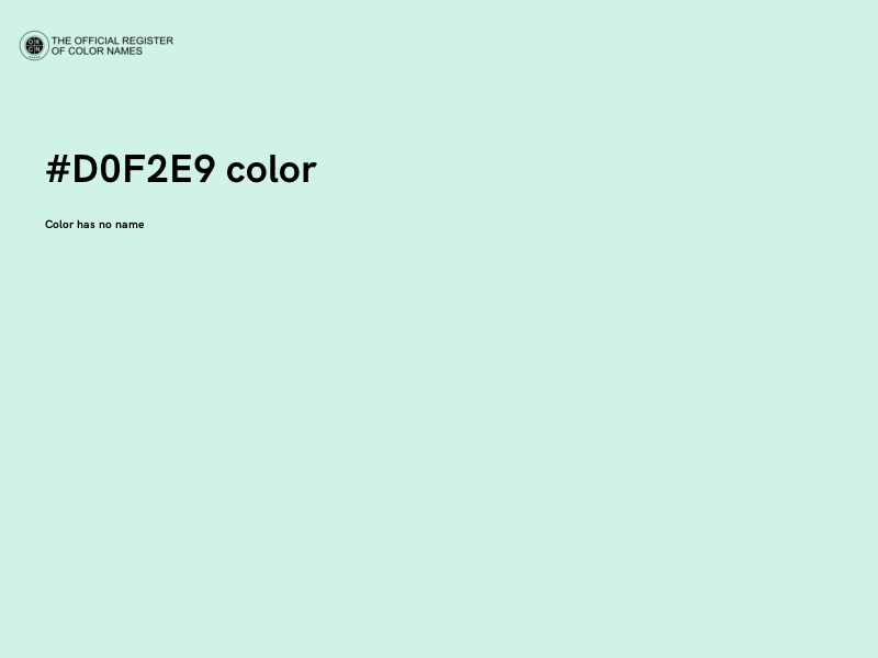 #D0F2E9 color image