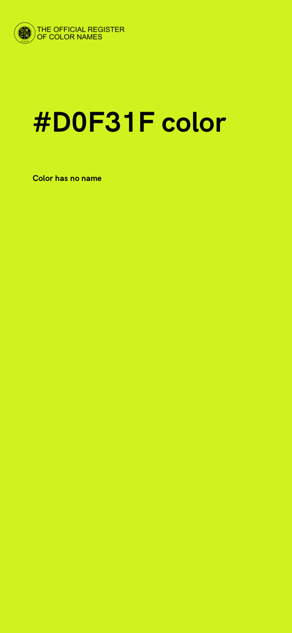 #D0F31F color image