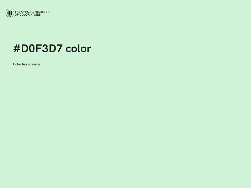 #D0F3D7 color image