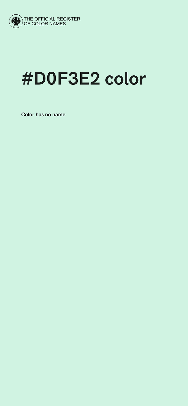 #D0F3E2 color image