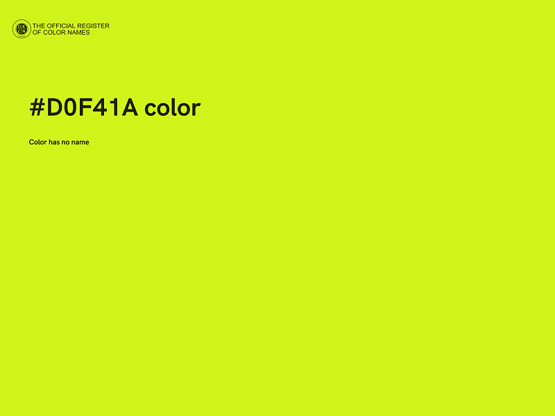 #D0F41A color image