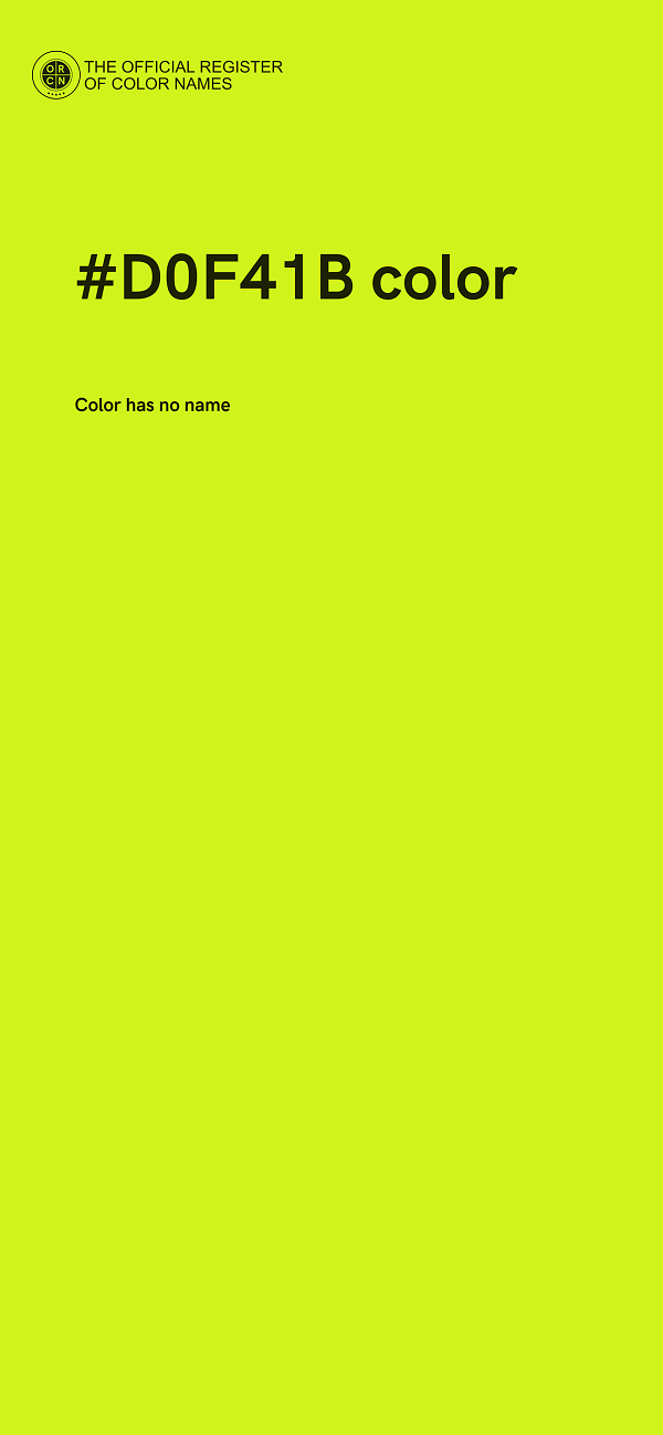 #D0F41B color image