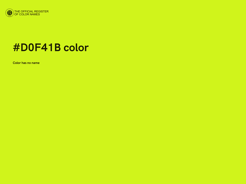 #D0F41B color image