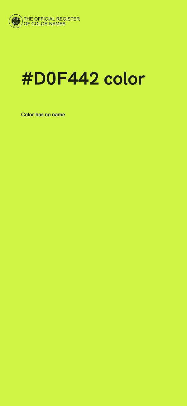 #D0F442 color image