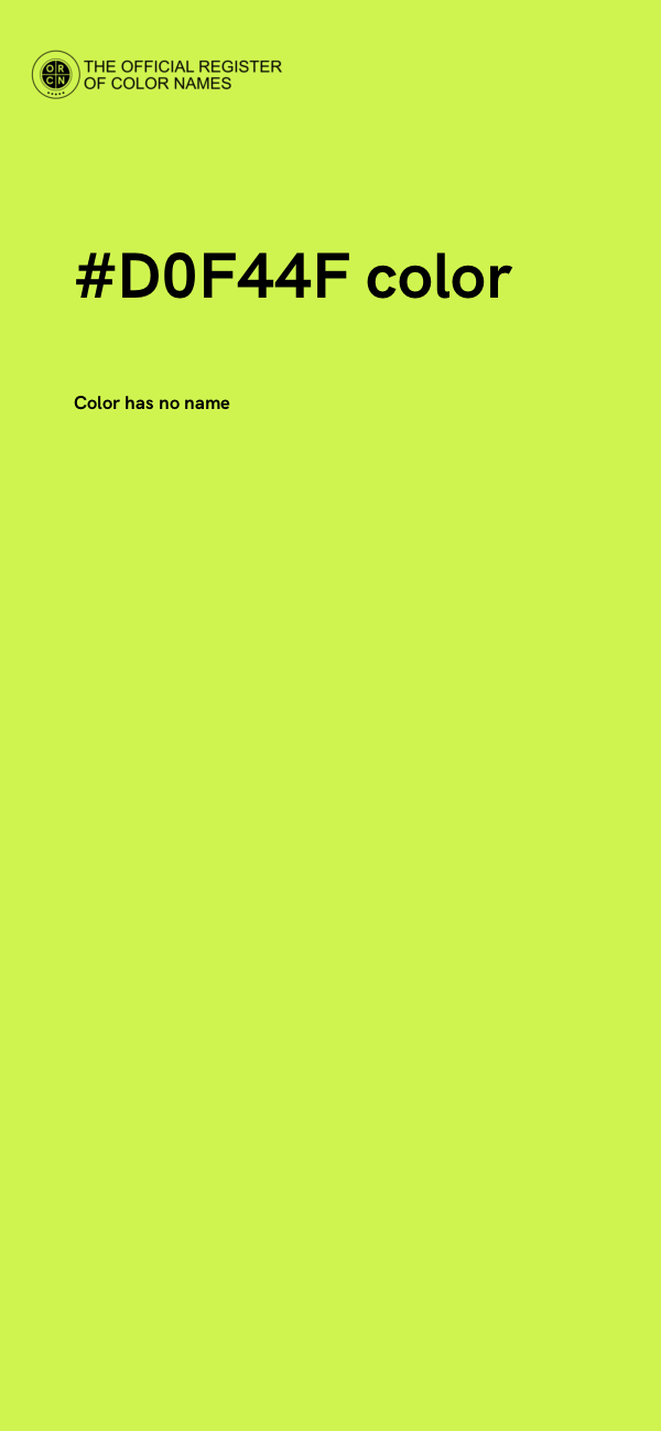 #D0F44F color image