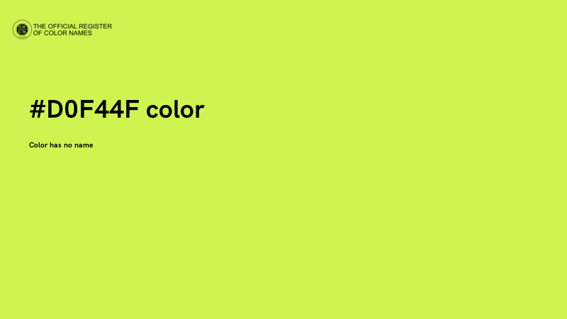 #D0F44F color image