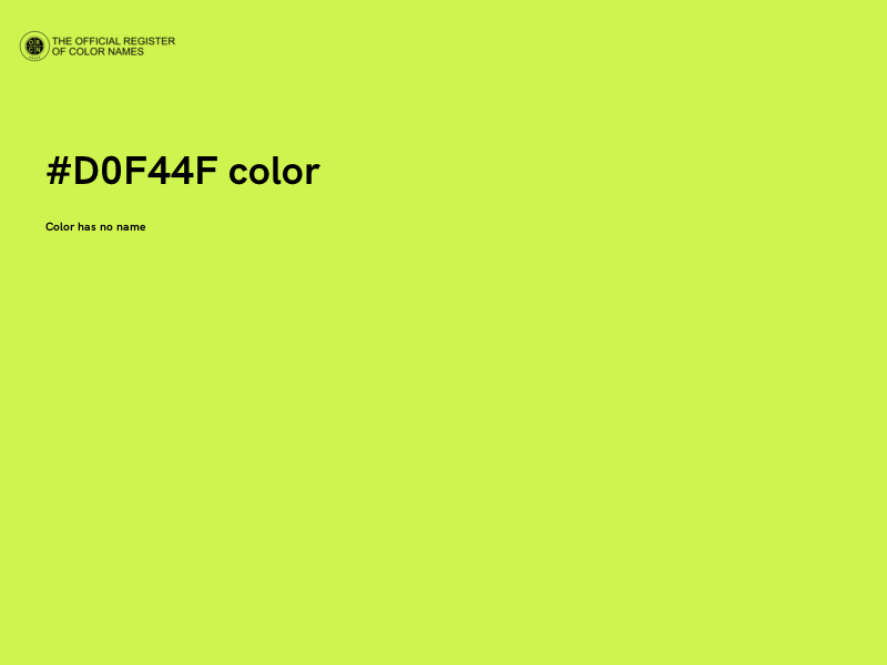 #D0F44F color image