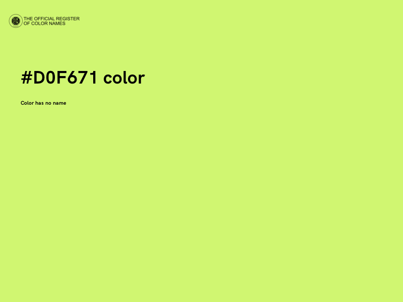#D0F671 color image