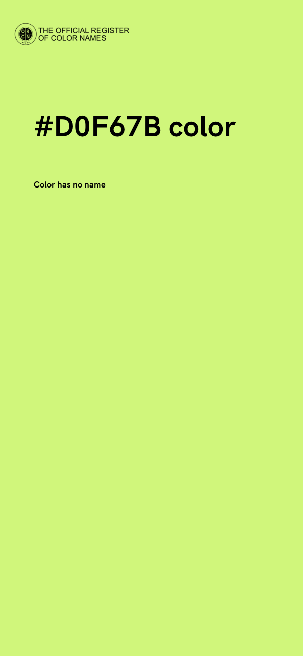 #D0F67B color image