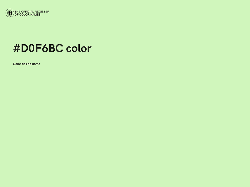 #D0F6BC color image