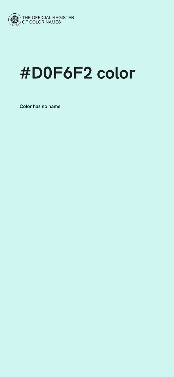 #D0F6F2 color image
