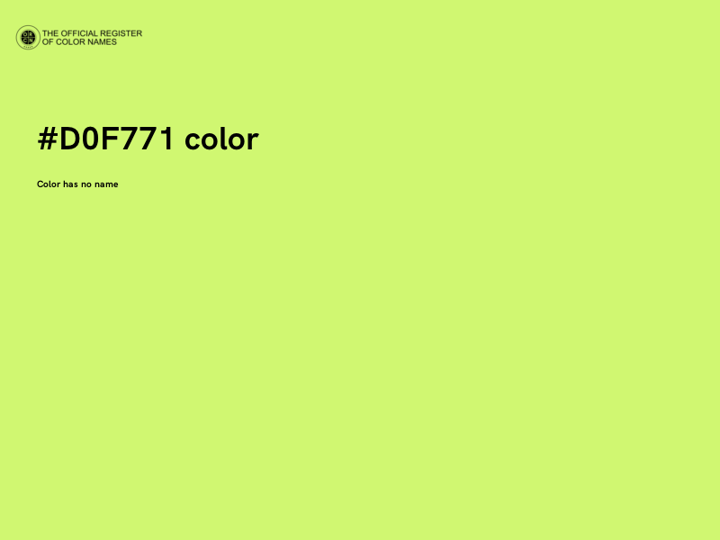 #D0F771 color image