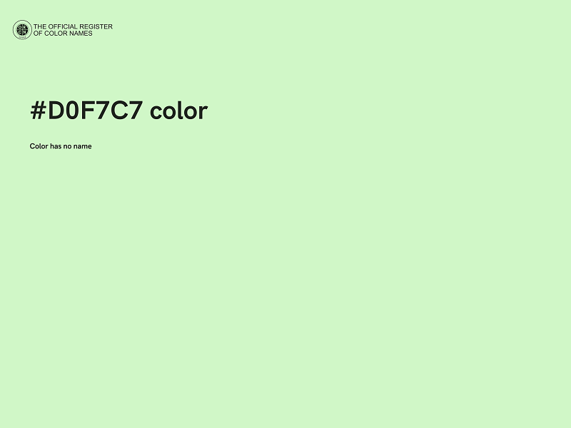 #D0F7C7 color image