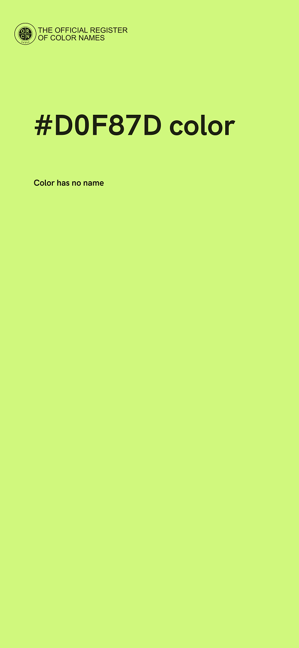 #D0F87D color image
