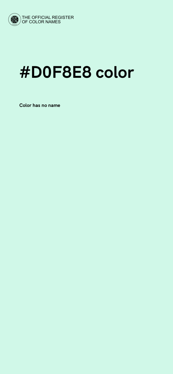 #D0F8E8 color image