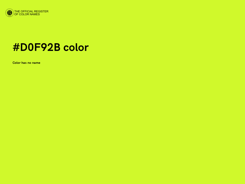 #D0F92B color image