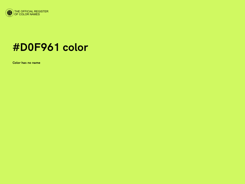 #D0F961 color image