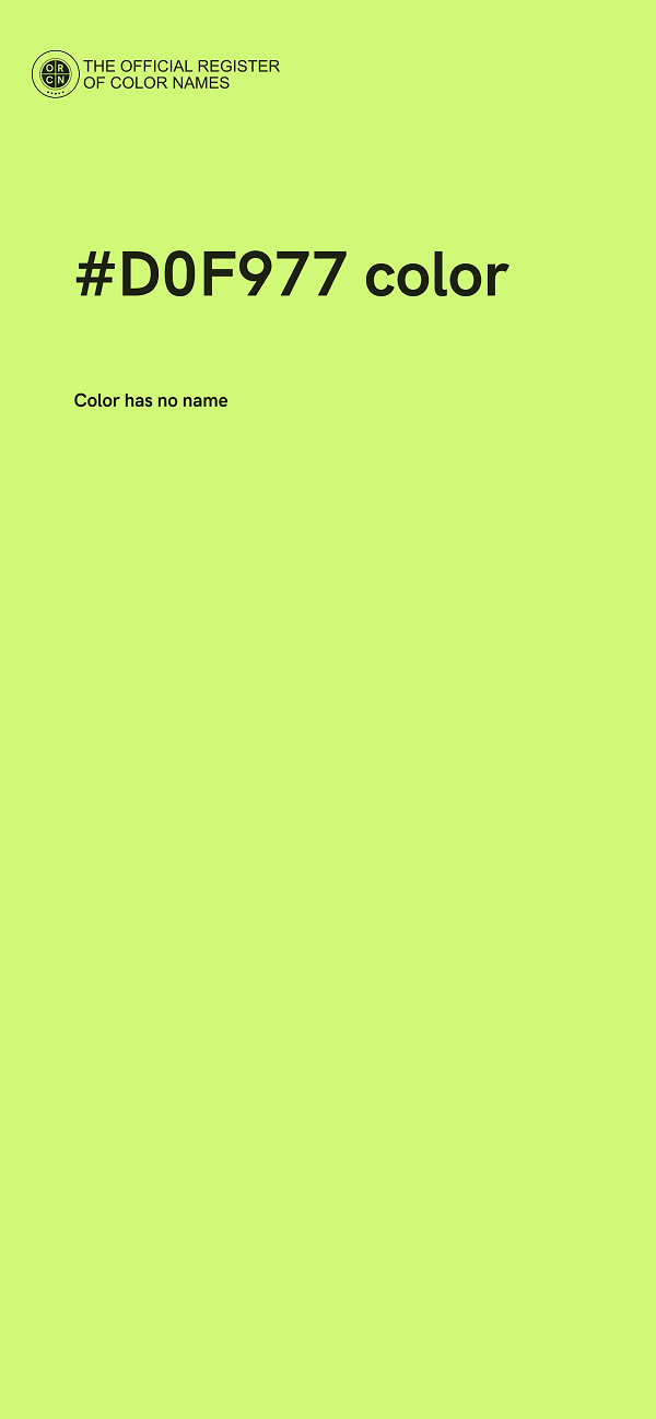 #D0F977 color image